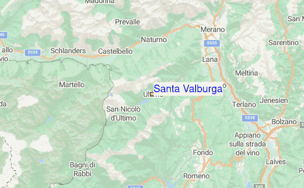 Santa Valburga Location Map