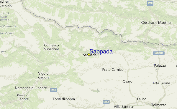 Sappada Location Map