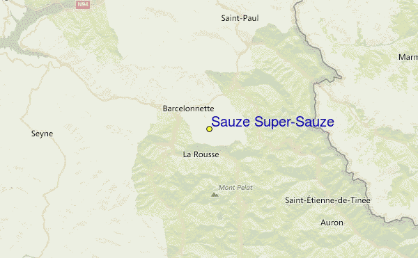 Sauze Supersauze Location Map