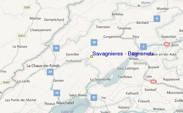 Savagnières - Bugnenets Location Map