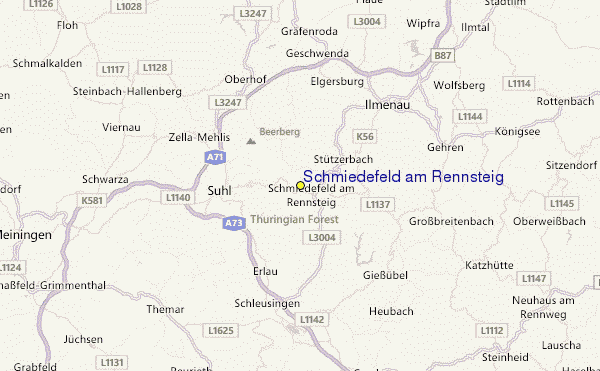 Schmiedefeld am Rennsteig Location Map
