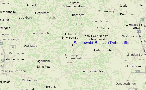 Schönwald/Roessle/Dobel-Lifts Location Map