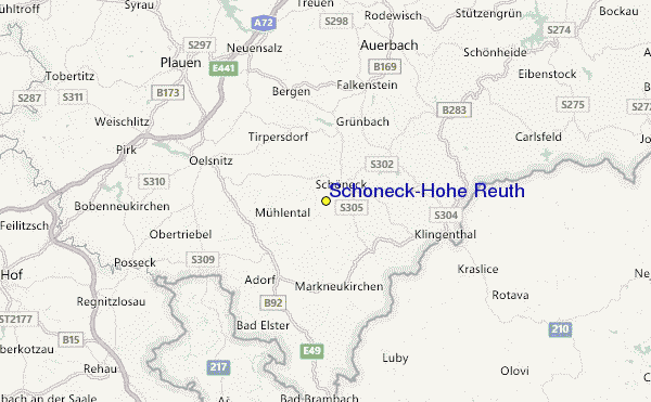 Schöneck-Hohe Reuth Location Map