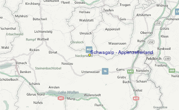Schwägalp - Appenzellerland Location Map