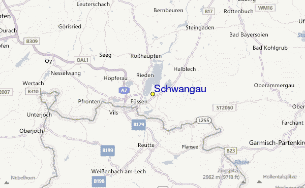 Schwangau Location Map