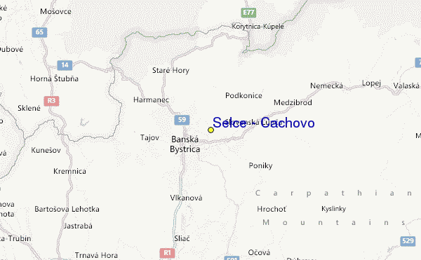 Selce - Cachovo Location Map