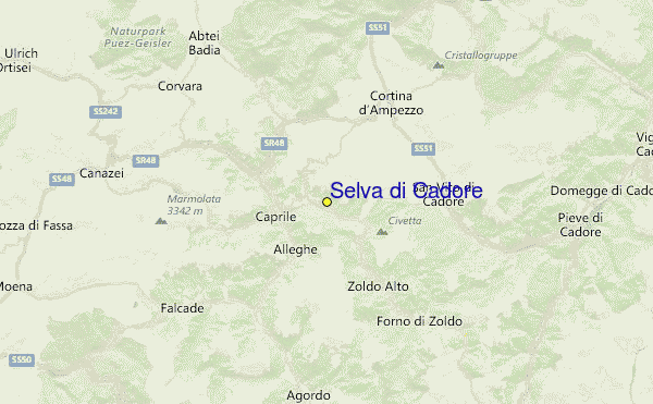 Selva Di Cadore Location Map