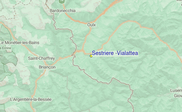 Sestrière Location Map