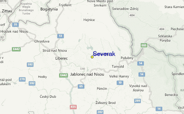 Severák Location Map