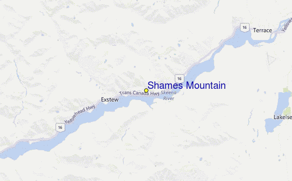 Shames Mountain Location Map