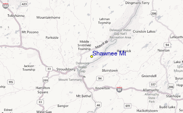 Shawnee Mt Location Map