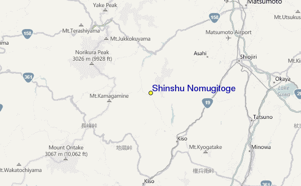 Shinshu Nomugitoge Location Map