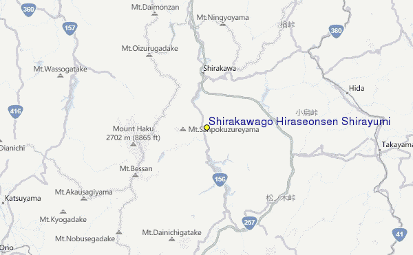 Shirakawago Hiraseonsen Shirayumi Location Map