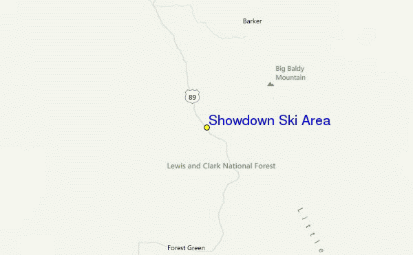 Showdown Ski Hill Map