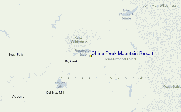 Sierra Summit Mountain Resort Location Map