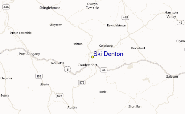Ski Denton Location Map