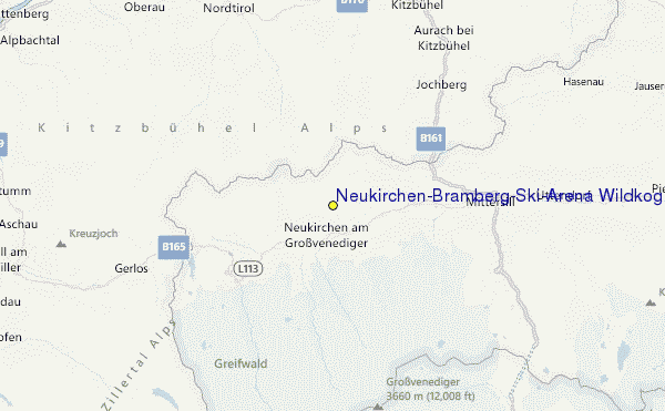 Neukirchen/Bramberg-Ski-Arena Wildkogel Location Map