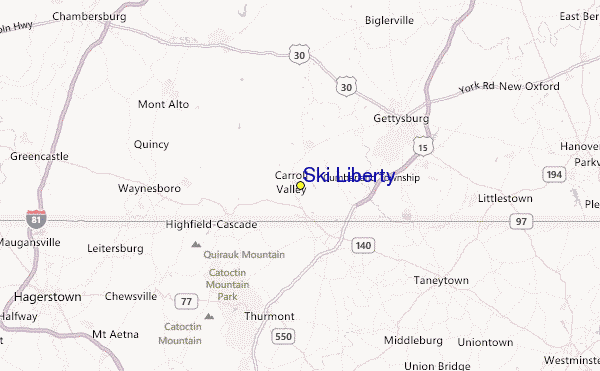 Ski Liberty Location Map