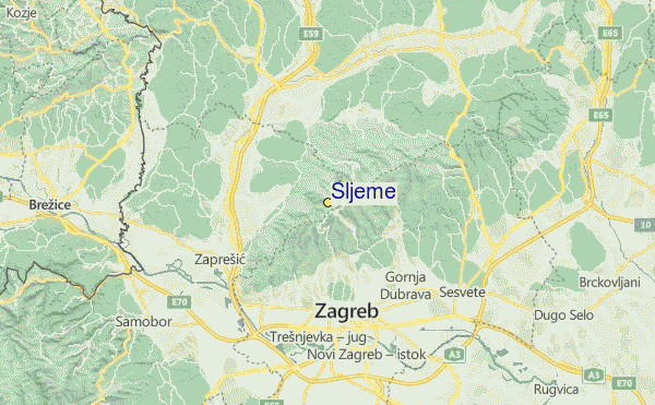 Sljeme Location Map