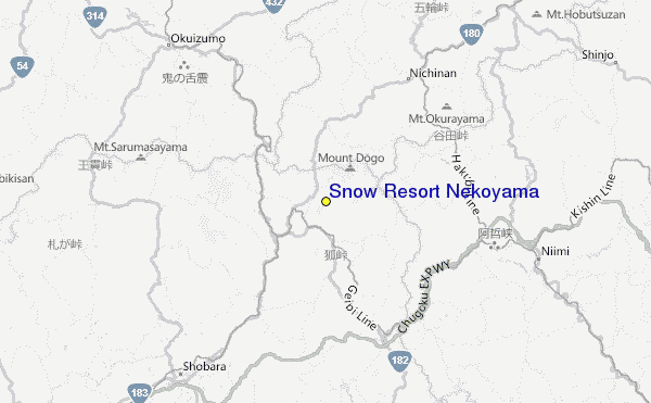 Snow Resort Nekoyama Location Map