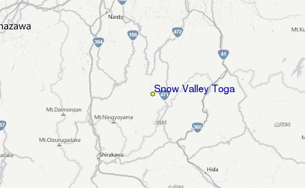 Snow Valley Toga Location Map