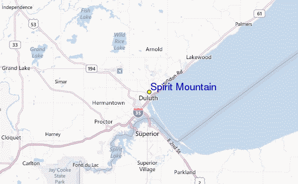 Spirit Mountain Location Map
