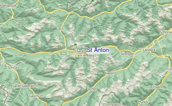 St Anton Location Map