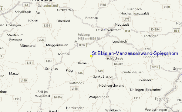 St. Blasien-Menzenschwand/Spießhorn Location Map