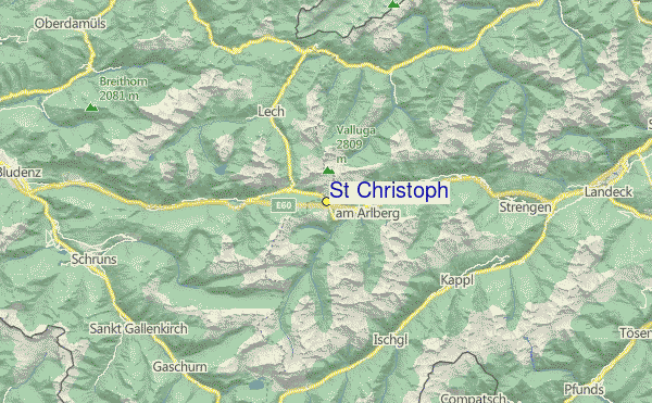 St Christoph Location Map
