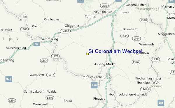 St. Corona am Wechsel Location Map