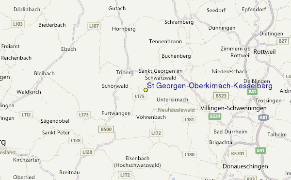 St. Georgen-Oberkirnach/Kesselberg Location Map