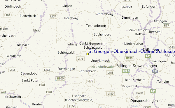 St. Georgen-Oberkirnach/Oberer Schlossberg Location Map