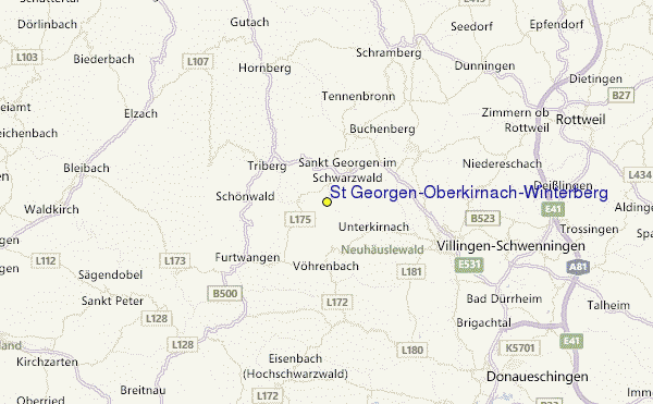 St. Georgen-Oberkirnach/Winterberg Location Map
