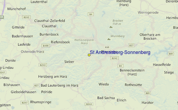 St Andreasberg-Sonnenberg Location Map