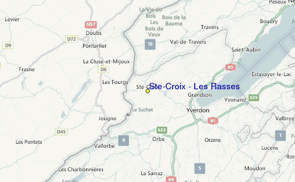 Ste-Croix / Les Rasses Location Map