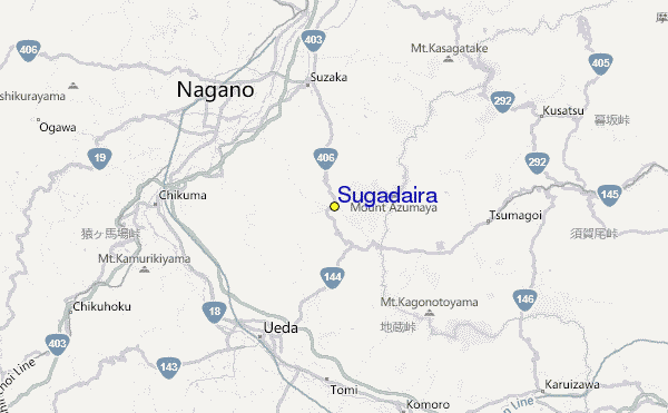 Sugadaira Location Map