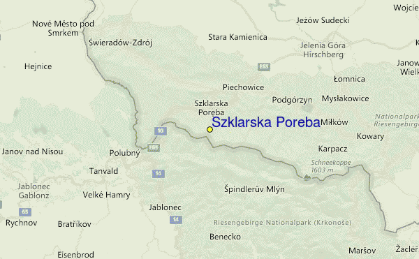Szklarska Porębaa Location Map
