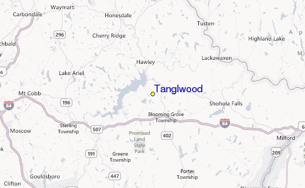 Tanglwood Location Map