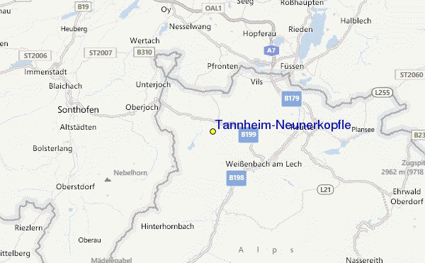 Tannheim/Neunerköpfle Location Map