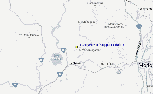 Tazawako kogen assle Location Map