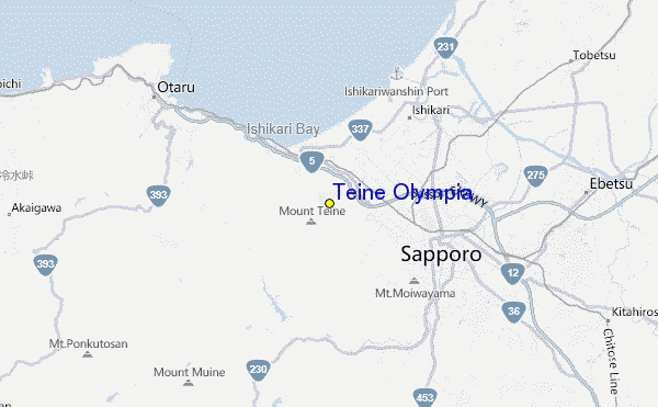 Teine Olympia Location Map