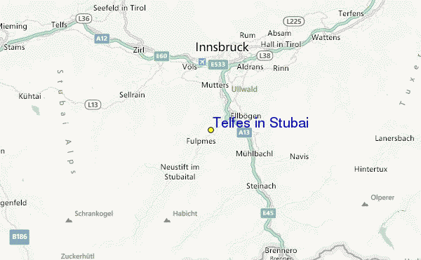 Telfes in Stubai Location Map