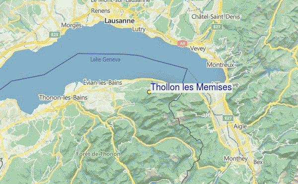 Thollon les Mémises Location Map