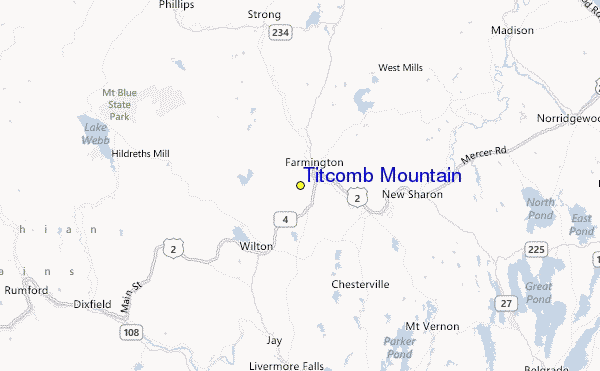 Titcomb Mountain Location Map
