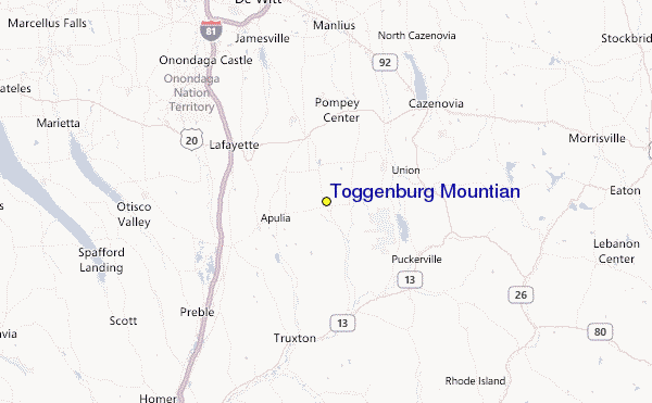 Toggenburg Mountian Location Map