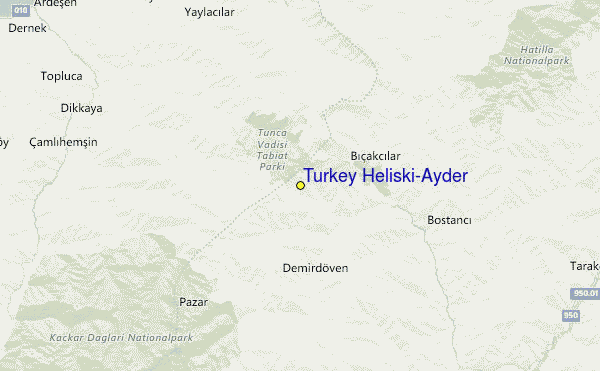 Turkey Heliski Location Map