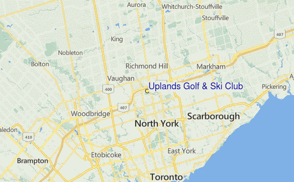 Uplands Ski Centre Location Map