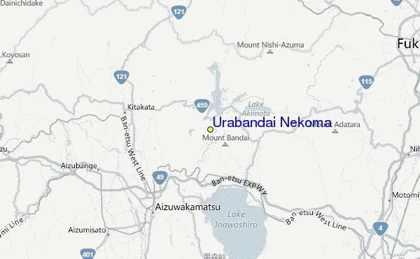 Urabandai Nekoma Location Map
