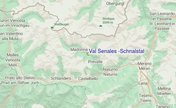 Val Senales Location Map
