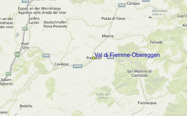 Val di Fiemme Location Map
